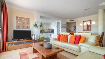 Tv, dvd-spelare och en stereo