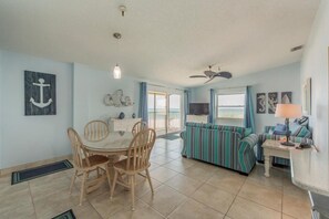 TV - 🌊 Gulf Front Balcony Bliss — 1BR Condo at Surf Song Resort #348 (Madeira Beach)