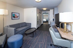 In-room safe, desk, laptop workspace, blackout drapes