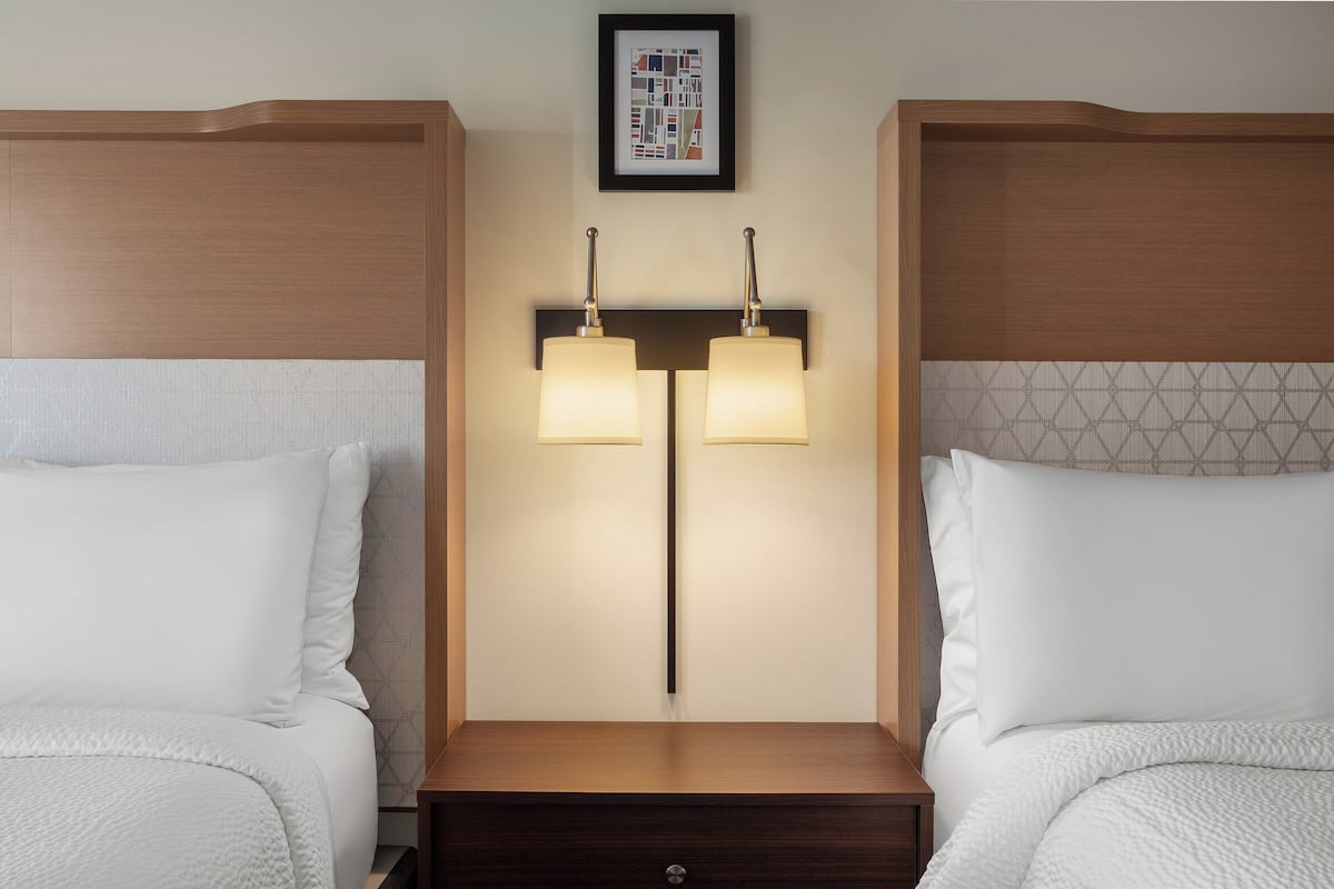 In-room safe, desk, laptop workspace, blackout drapes