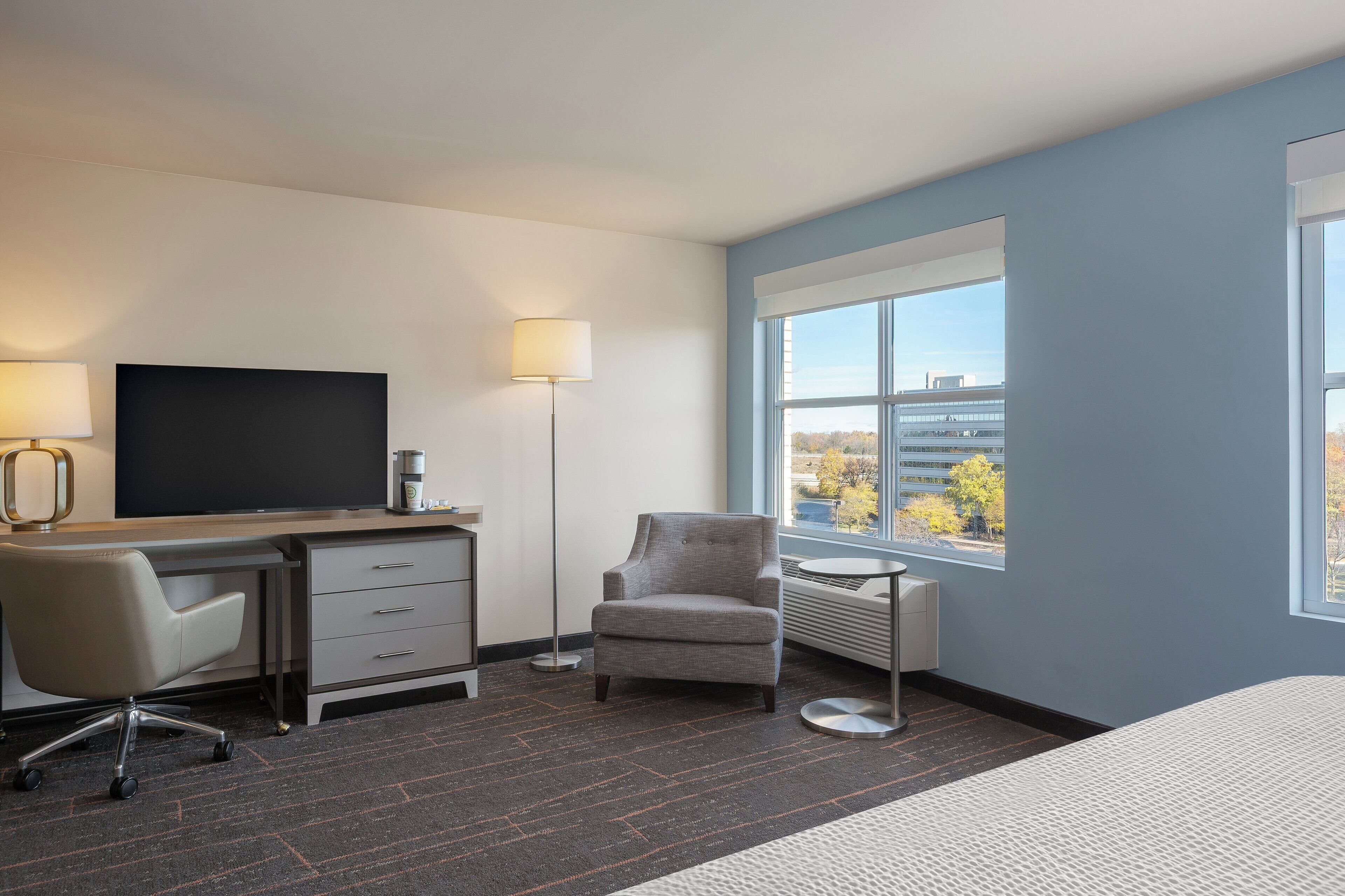 In-room safe, desk, laptop workspace, blackout drapes
