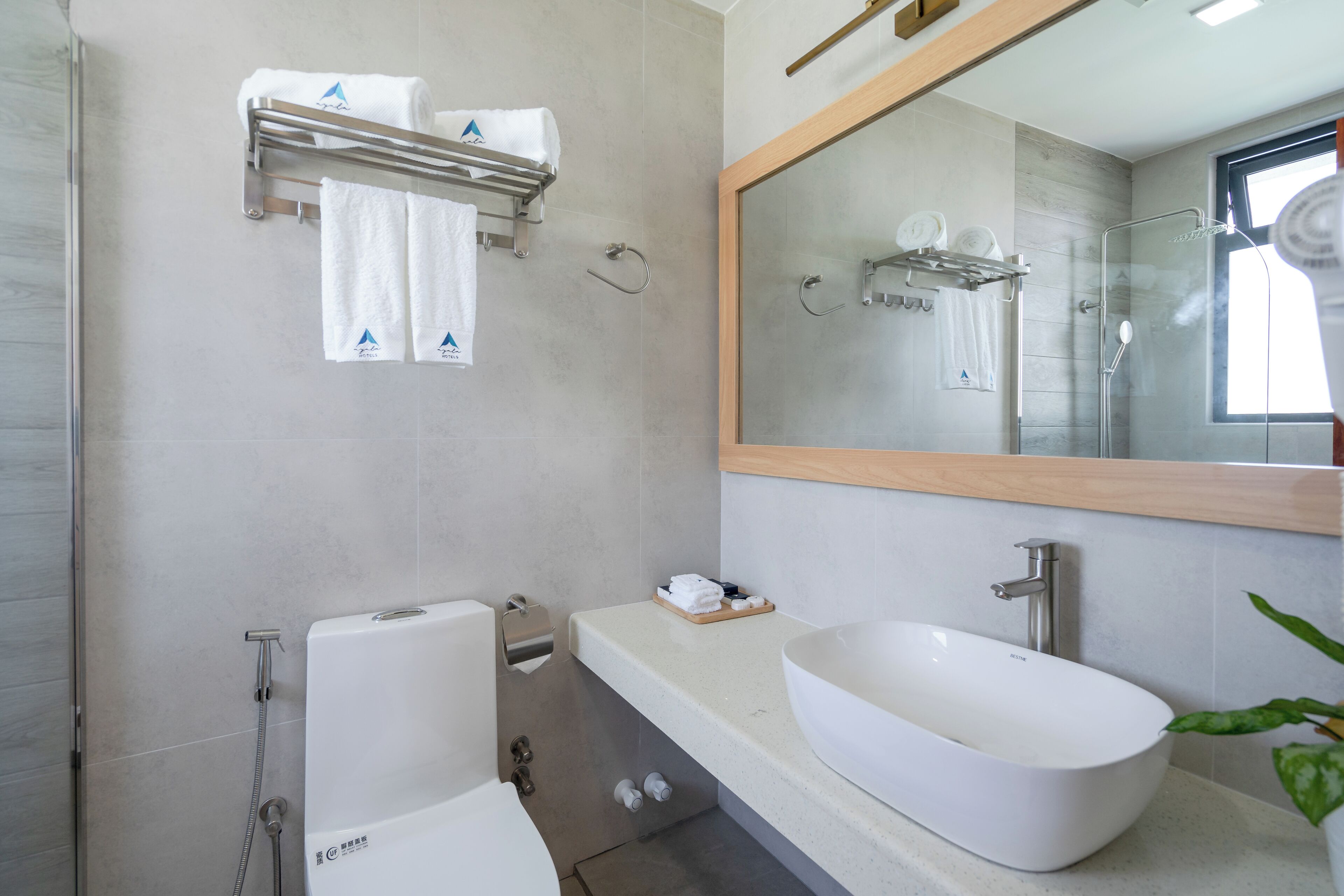 Deluxe Double or Twin Room | Bathroom | Free toiletries, hair dryer, bidet, towels