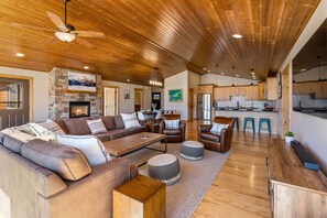 Fireplace, ping pong