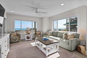 TV - Oceanfront condo, recently renovated w/ocean views & 21ft.  boat slip. (Wrightsville Beach)