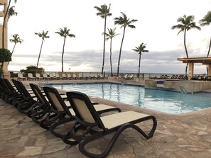 Outdoor pool, a heated pool