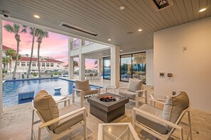 A heated pool