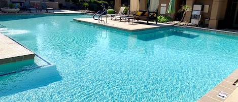 Outdoor pool, a heated pool