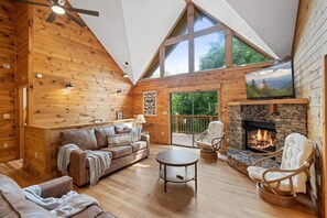 Smart-TV, Kamin, Videospiele, Bücher