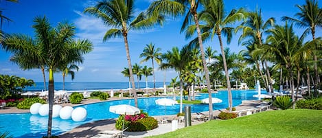 Outdoor pool, a heated pool