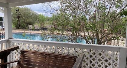 Guesthouse with Pool & Pond on a Farm