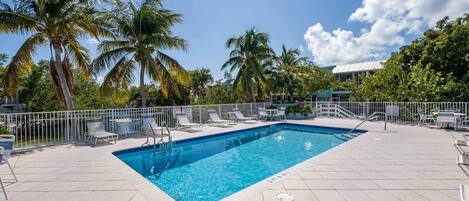 Outdoor pool, a heated pool