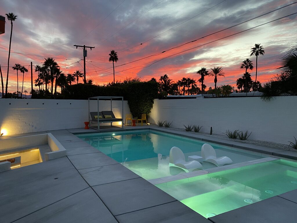 Piscine extérieure, piscine chauffée