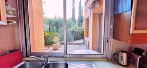 Vue depuis lâhĂ©bergement