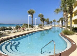 Outdoor pool, a heated pool