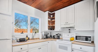 Enjoy the view and easy lake access just steps from the Appalachian Trail