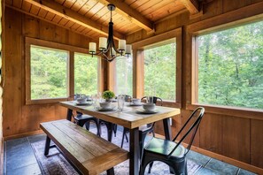 Dining - Private Hot Tub, King Size Bed, Full Kitchen and  Seasonal views! (Sevierville)