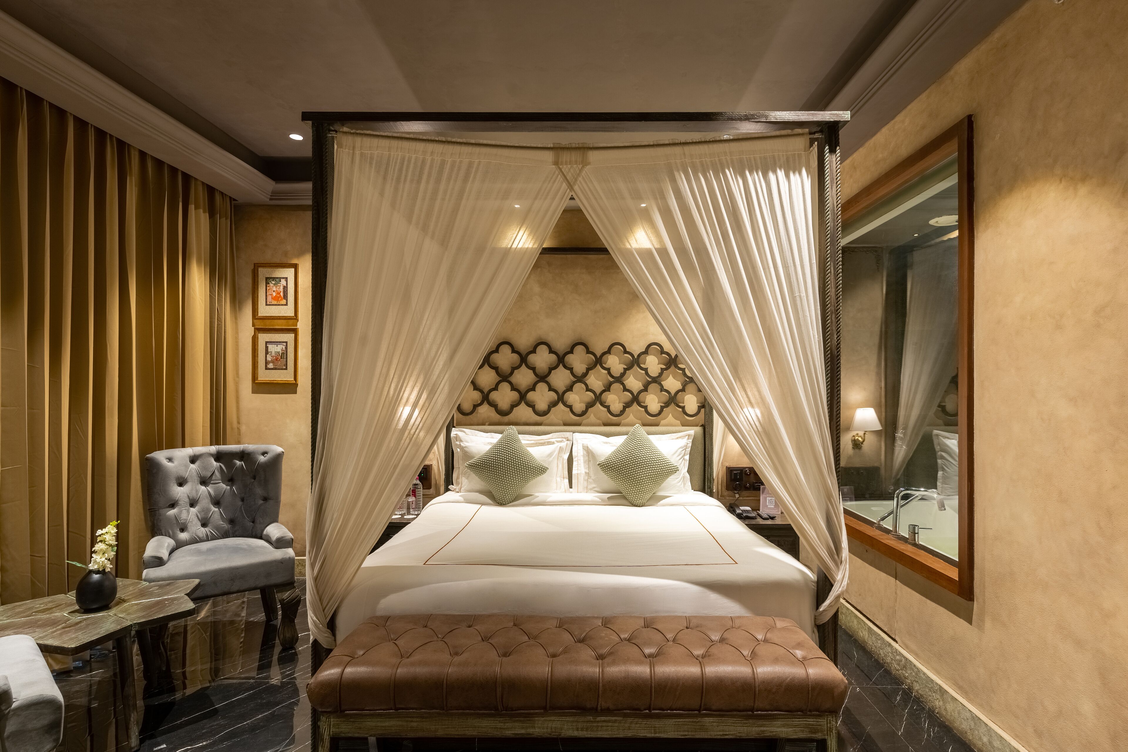 Egyptian cotton sheets, premium bedding, down duvets, memory-foam beds