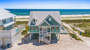 Exterior - Sunset Dreamer- Beachfront MB Home- Priv. Pool, Pet Friendly, Hot Tub, Sleeps 13 (Mexico Beach)