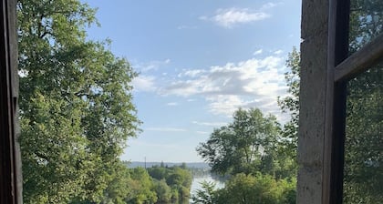 Restored Farmhouse with stunning river views, private pool and games room