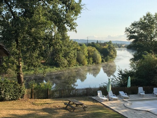 Restored Farmhouse with stunning river views, private pool and games room