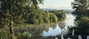 Restored Farmhouse with stunning river views, private pool and games room