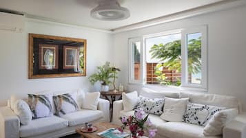 Smart TV, books, stereo