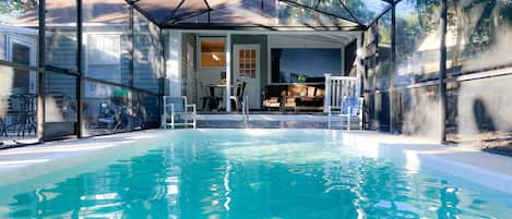 Outdoor pool, a heated pool