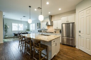 Fridge, microwave, oven, stovetop - Spacious Monthly Stay: Heated Pool, Spa, Sleeps 14 (Queen Creek)