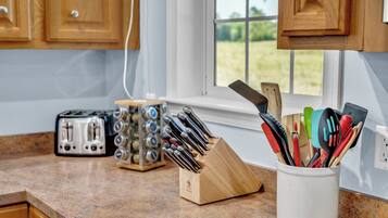 Well stocked kitchen to prepare family meals.