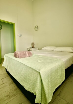 2 bedrooms, iron/ironing board, WiFi, bed sheets