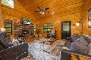 Smart TV, caminetto, monitor per computer