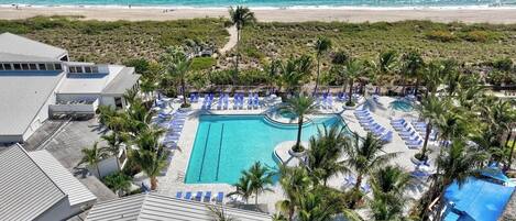 屋外プール、温水プール