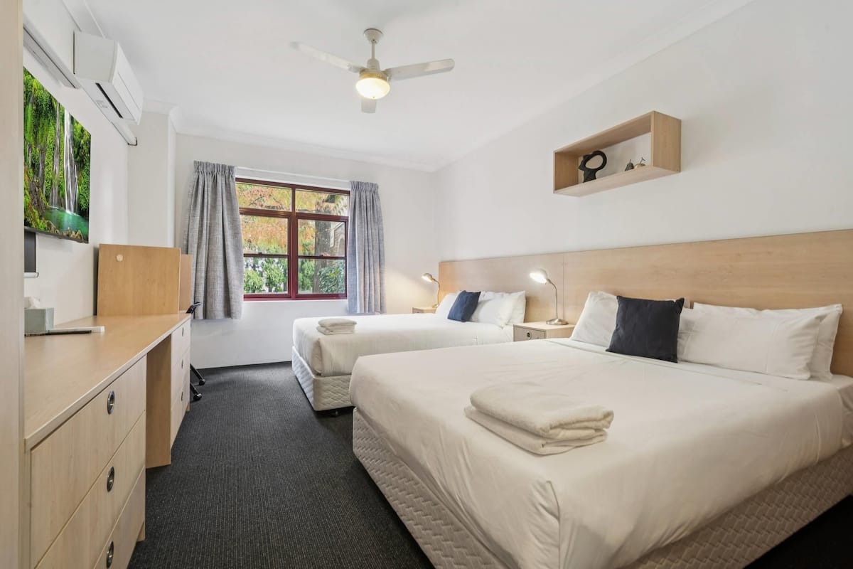 Room, 2 Queen Beds, Non Smoking | In-room safe, blackout curtains, iron/ironing board, free WiFi