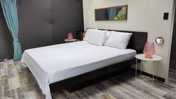 Down comforters, in-room safe, laptop workspace, blackout drapes