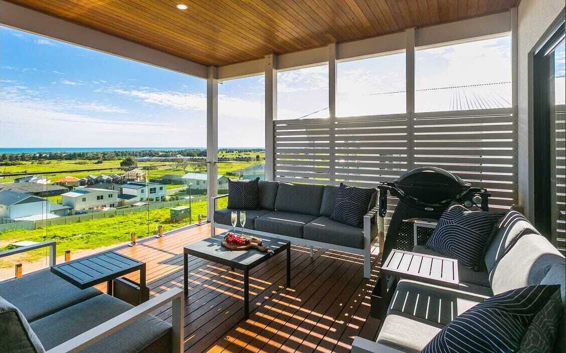 Relax on the deck with a Family Weber Q
