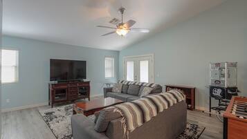 Smart TV, video games, table football, books