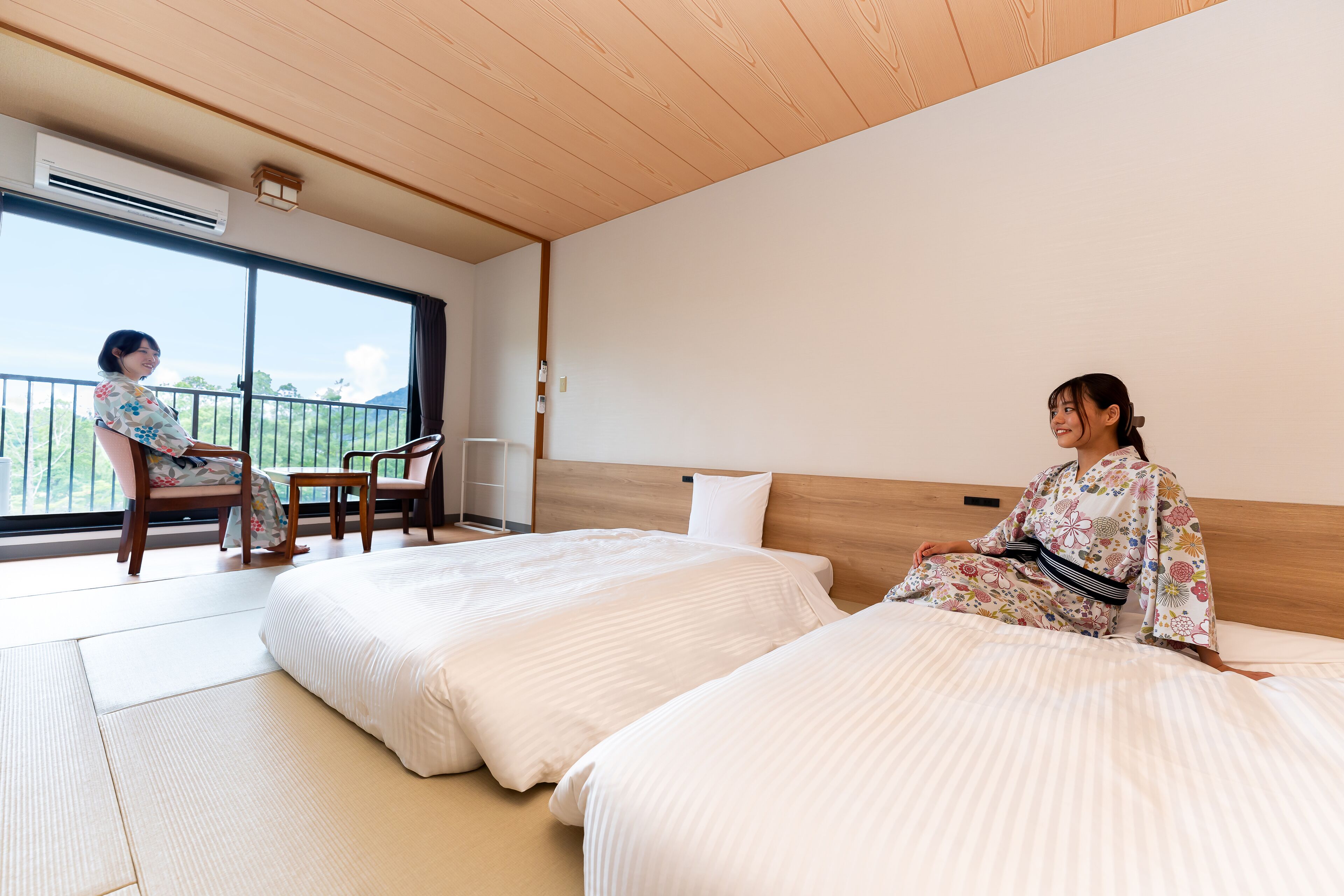 Japanese Style Room with Low Beds, Non Smoking | In-room safe, iron/ironing board, free WiFi, bed sheets