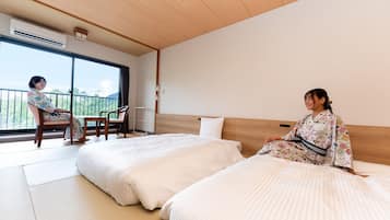 Japanese Style Room with Low Beds, Non Smoking | In-room safe, iron/ironing board, free WiFi, bed sheets