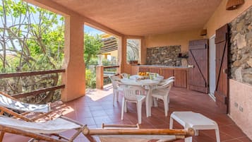 Standard Apartment, Multiple Bedrooms, 2 Bathrooms (Erica Piano Terra 150m From the Beach) | Outdoor dining