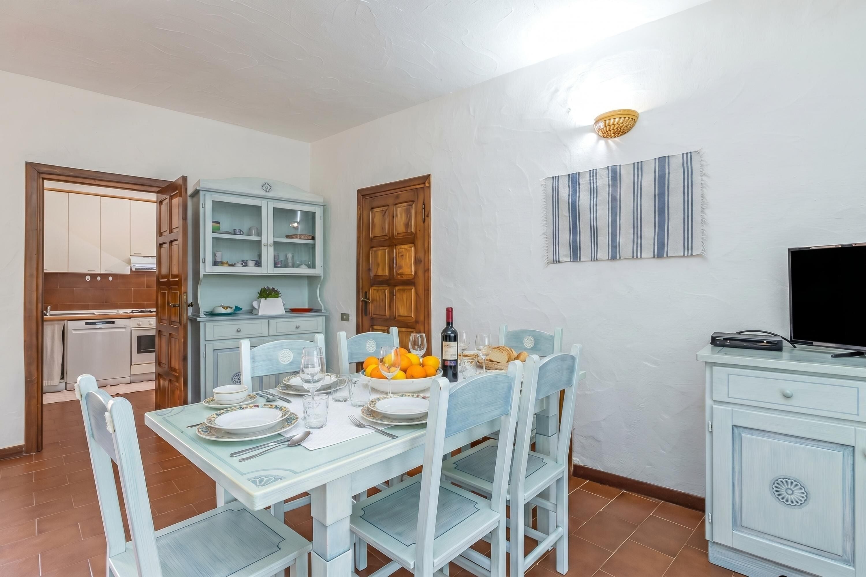 Standaard appartement, meerdere slaapkamers, 2 badkamers (Erica Piano Terra 150m From the Beach) | Dineren