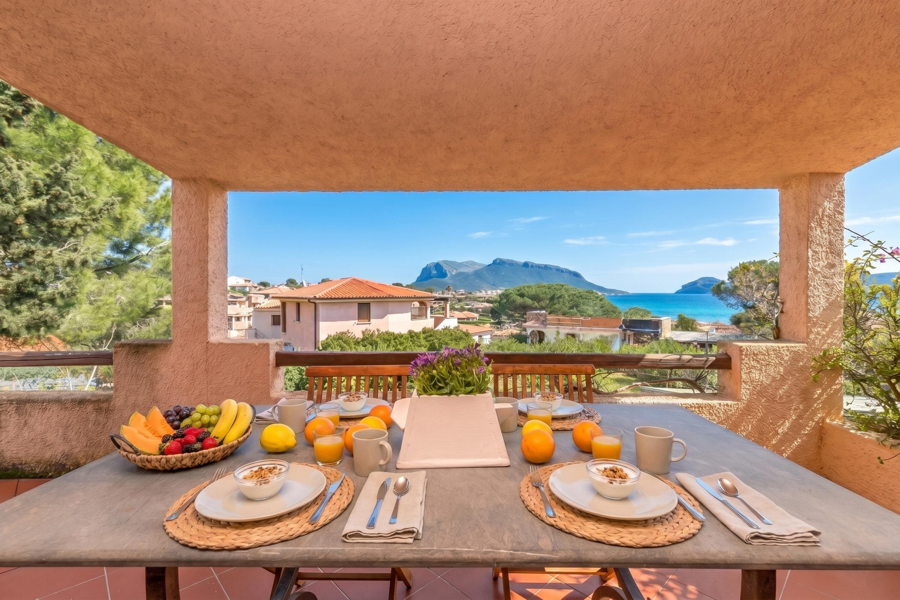 Family Apartment, Multiple Bedrooms, 2 Bathrooms (Erica Primo Piano 150m From the Beach) | Outdoor dining