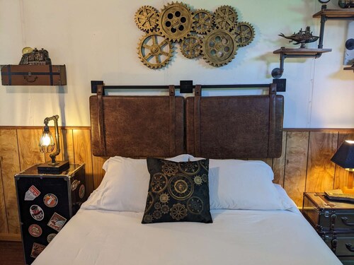 Steampunk Train at Olympic Railway Inn - Pet Friendly