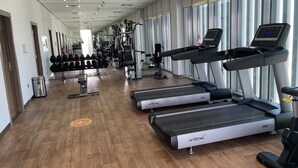 Apartment, 1 Schlafzimmer, barrierefrei, Balkon | Fitnessbereich