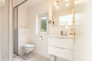 Hair dryer, towels