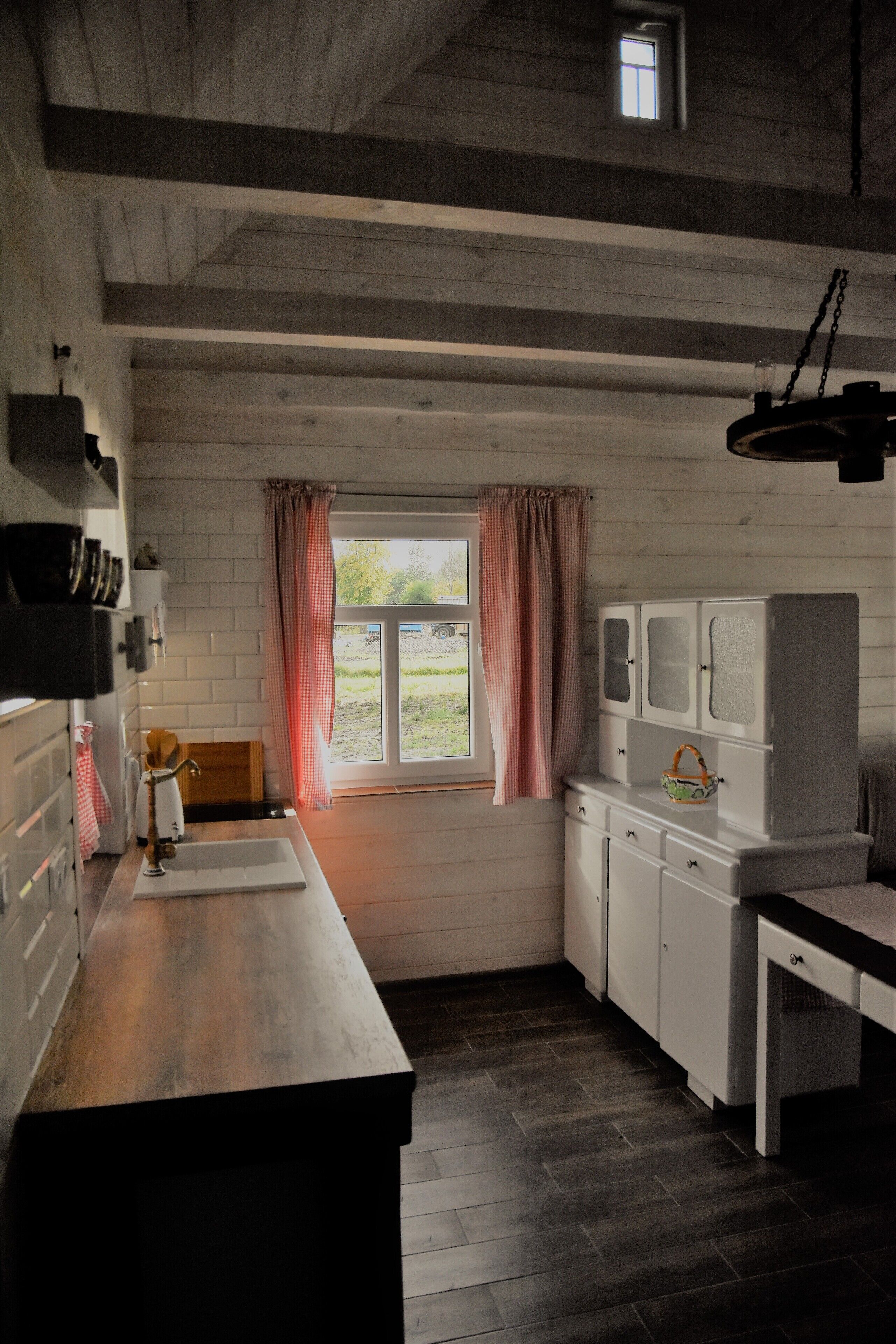 Fridge, dishwasher, electric kettle, cookware/dishes/utensils