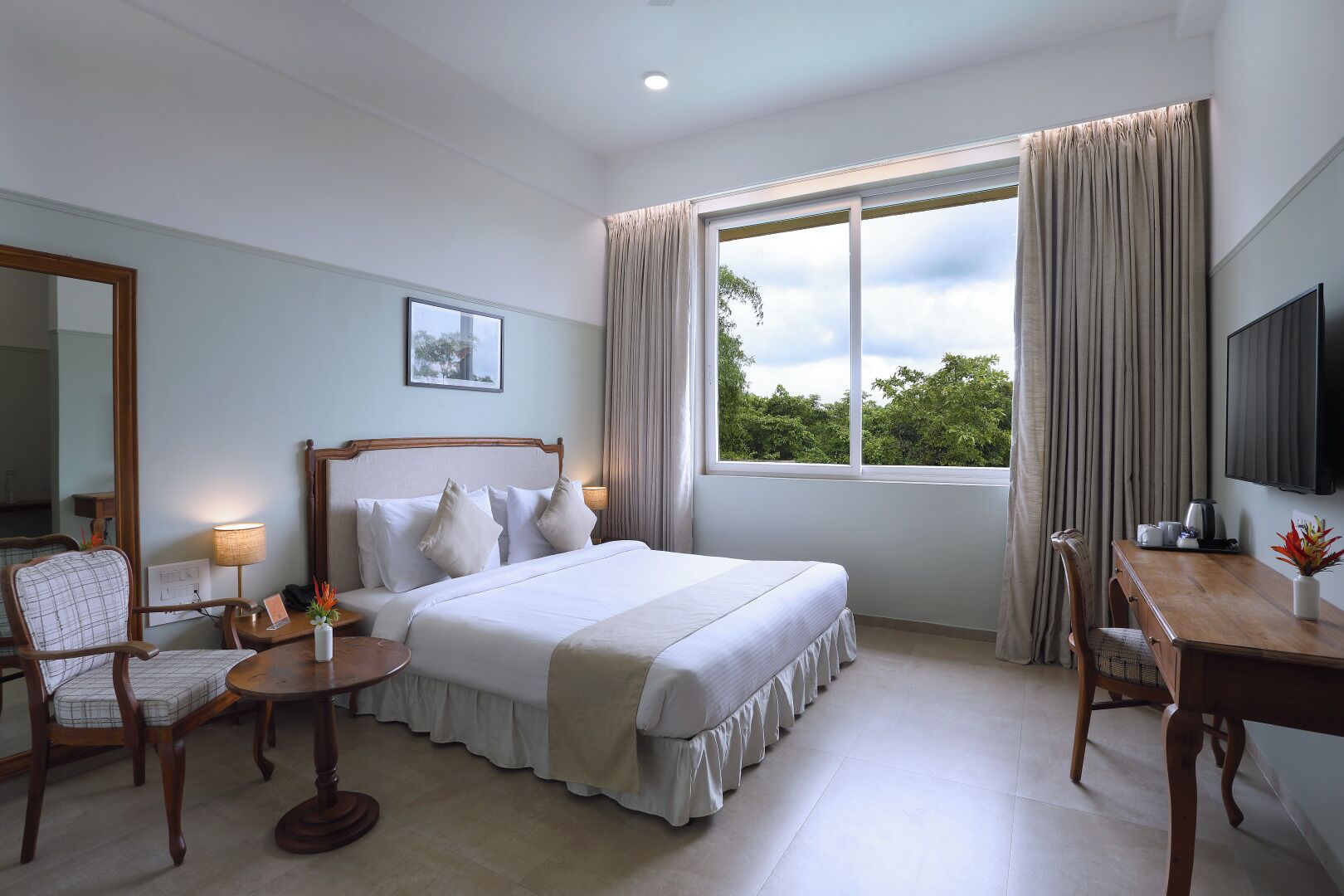 Superior Room | Desk, laptop workspace, blackout curtains, iron/ironing board