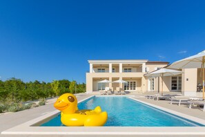 A heated pool