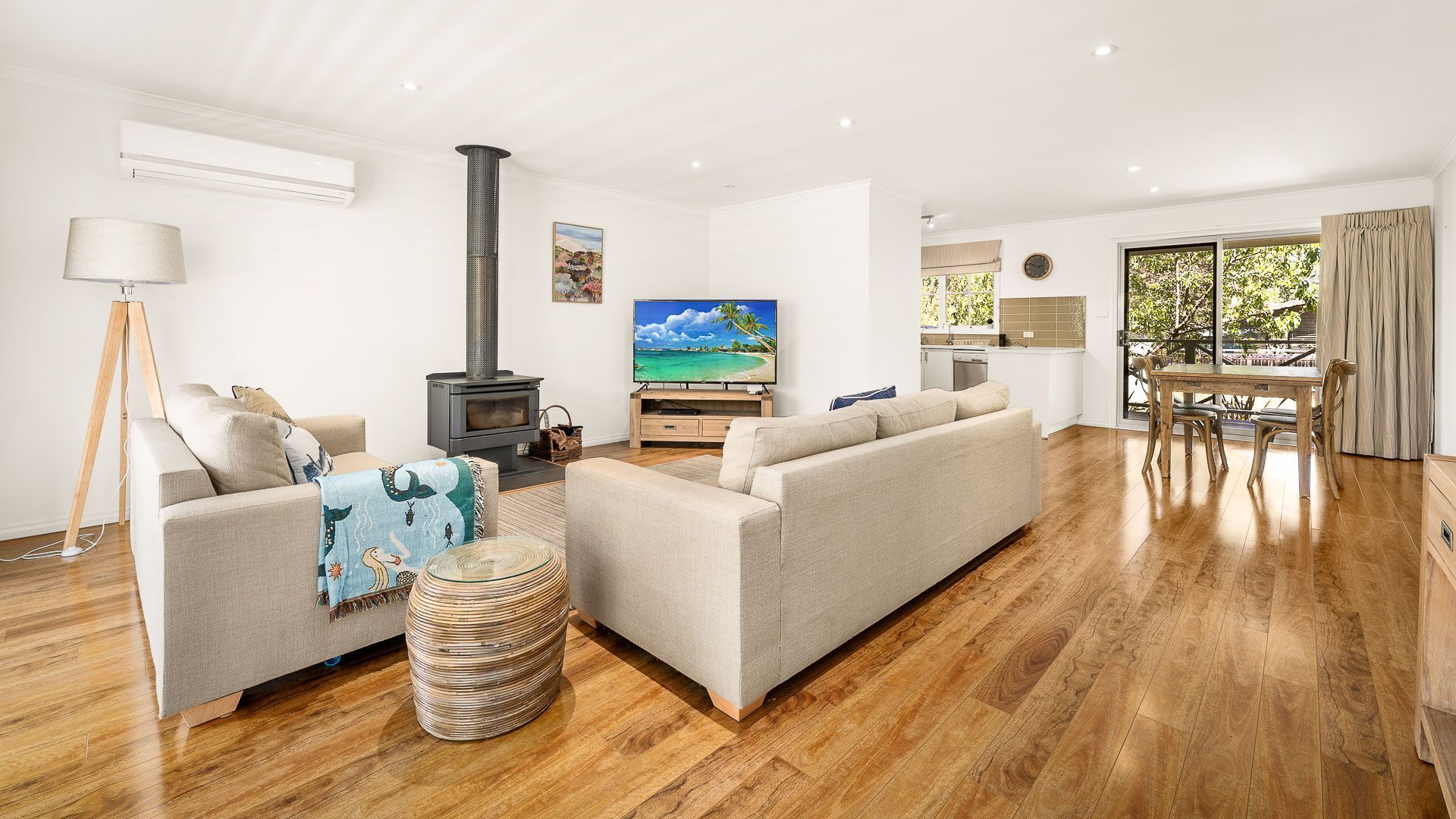 TV, fireplace, DVD player, video library