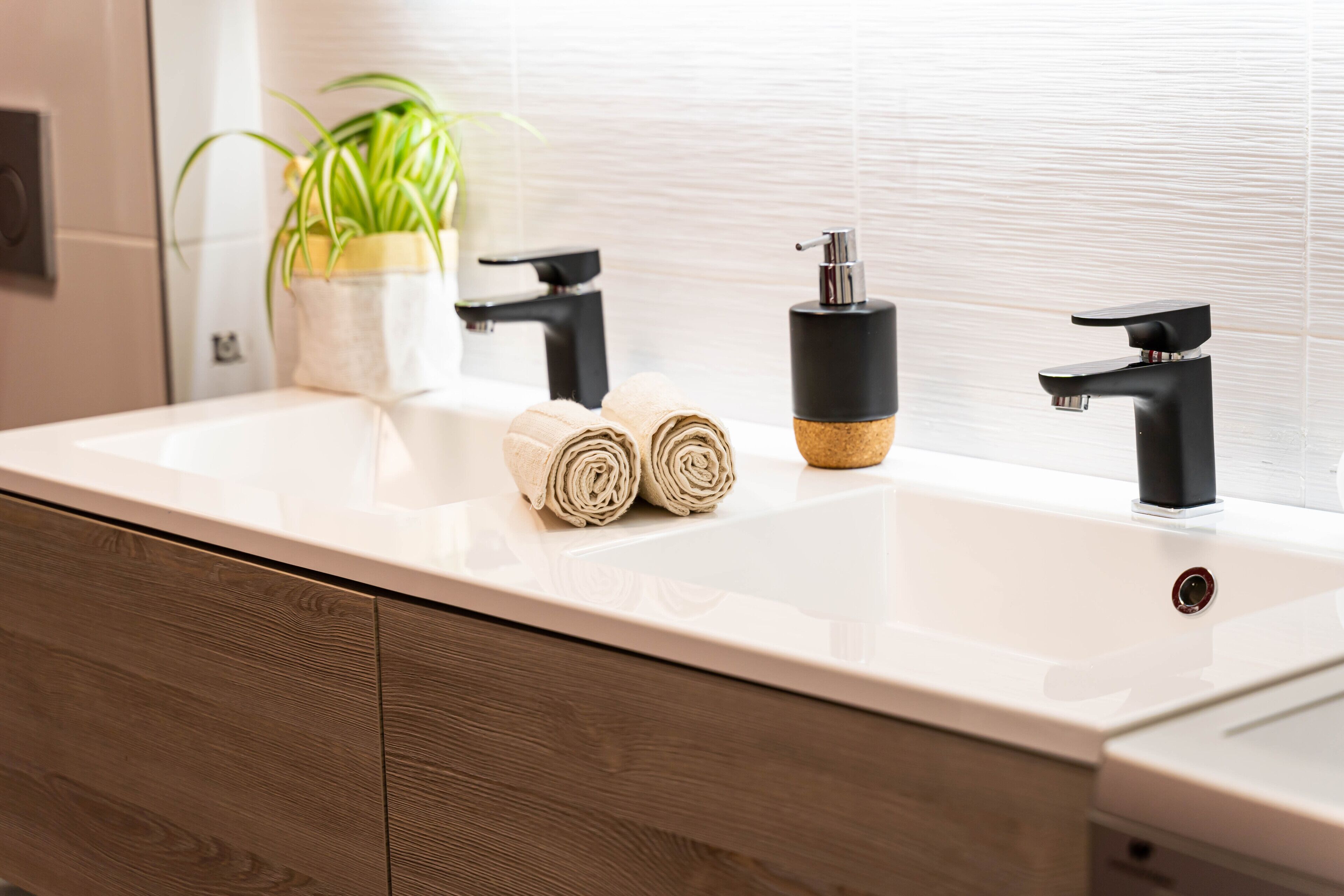 Dutxa, tovalloles, sabó i xampú 