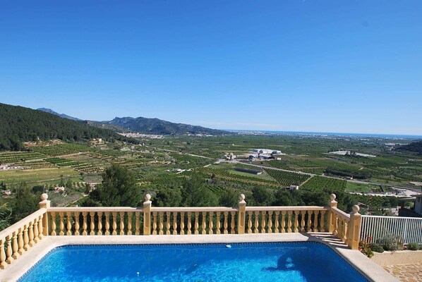 Pool - Holiday Villa with breathtaking sea- and panoramic views and private pool (Ador)